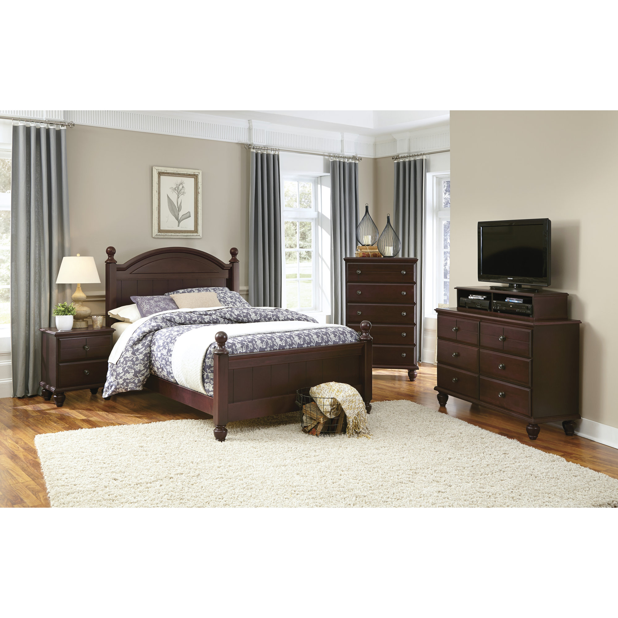 Carolina Furniture Works, Inc. Craftsman Panel Customizable Bedroom Set